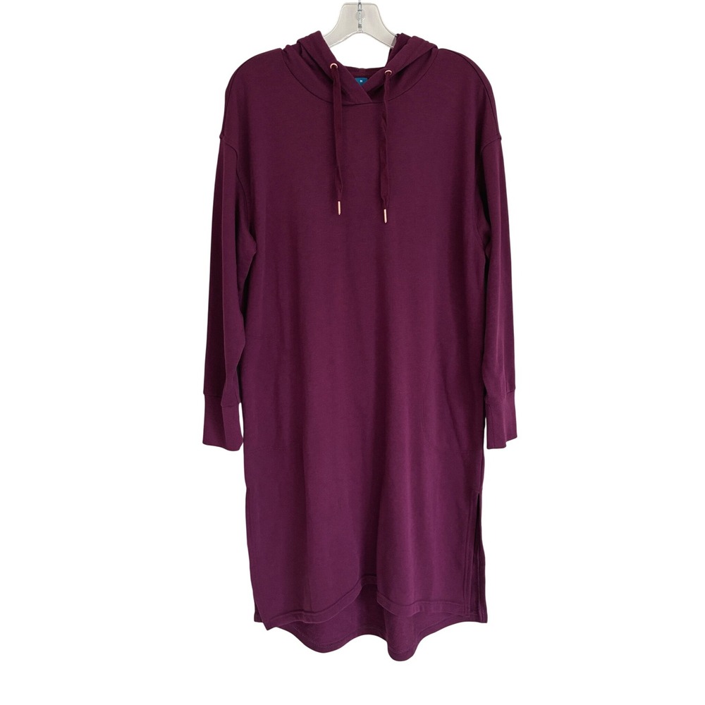 Old Navy Womens Plum Purple French Terry Hooded Midi Sweatshirt Dress M NWT